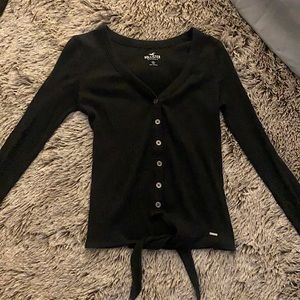 Black long sleeved shirt with buttons